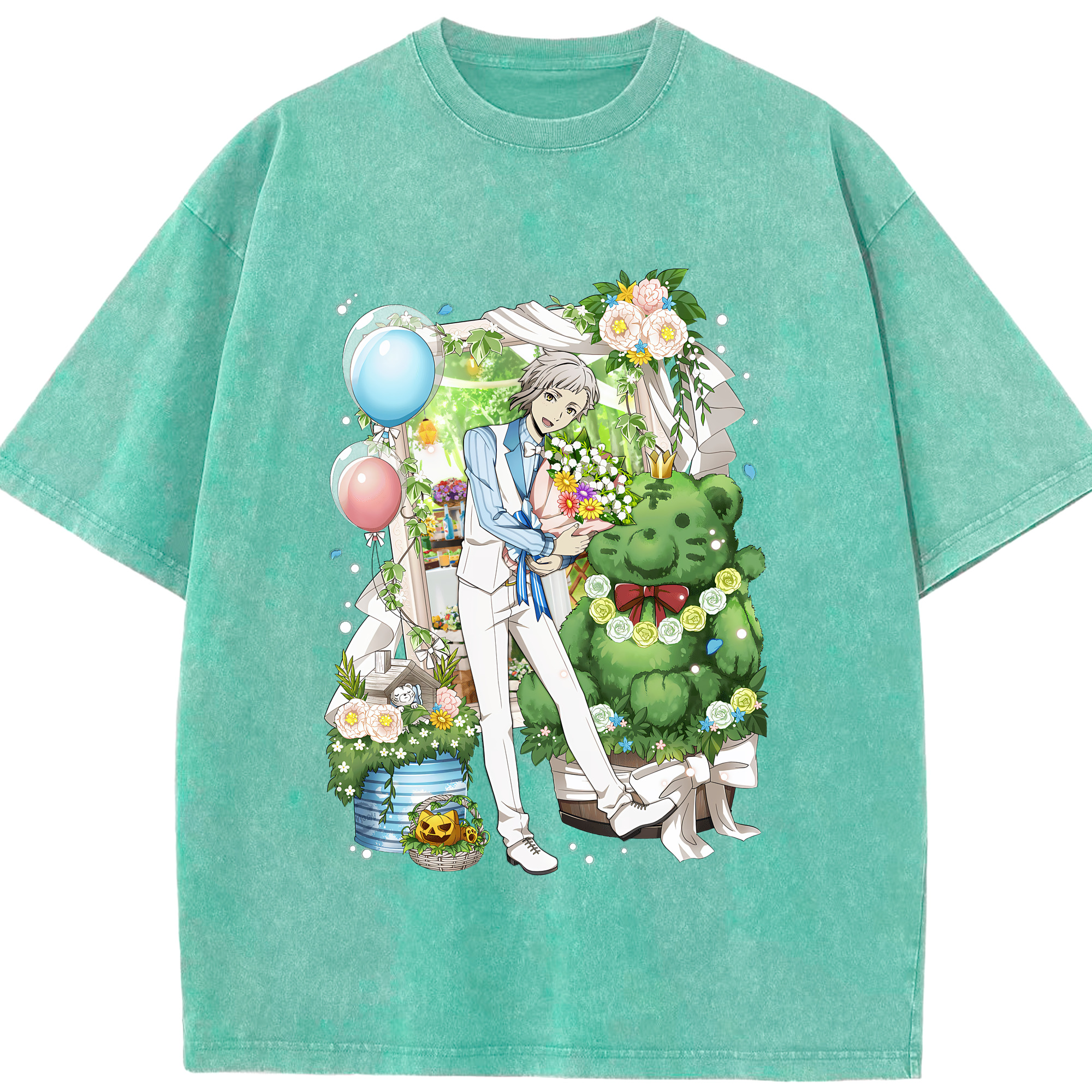 （画像用） 文豪ストレイドッグス Bungo Stray Dogs 綿100% ヴィンテージ風 半袖Tシャツ（フロントプリント）